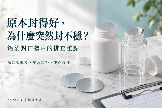 原本封得好，為什麼突然封不穩？鋁箔封口墊片的排查重點